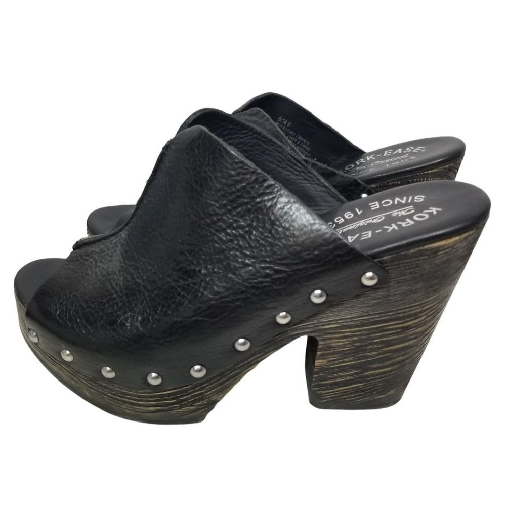 Kork Ease Womens 6 Black Full Grain Leather Studde - Picture 5 of 9